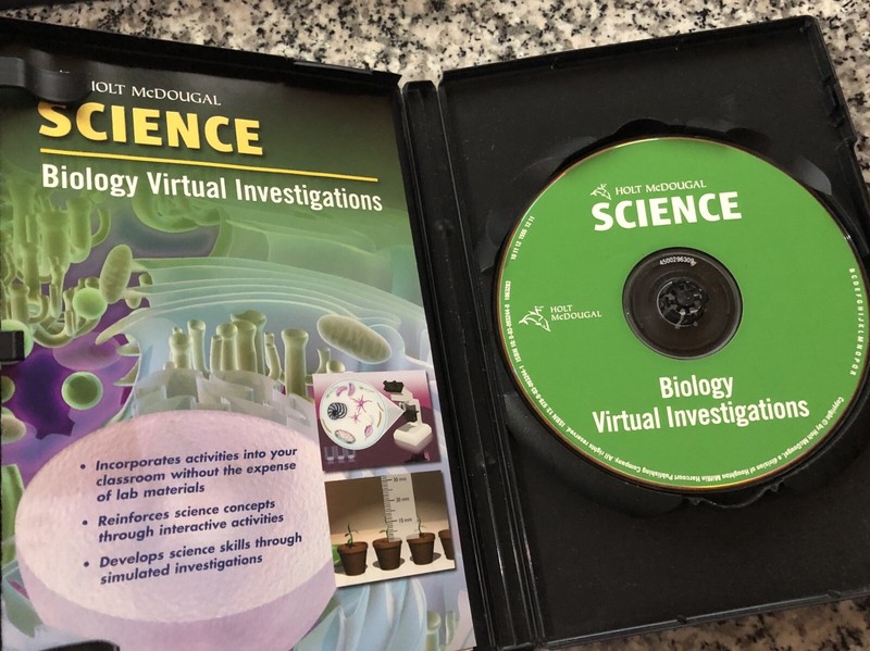 Holt McDougal Science Biology Virtual Investigations CD Windows/Mac Homeschool gallery