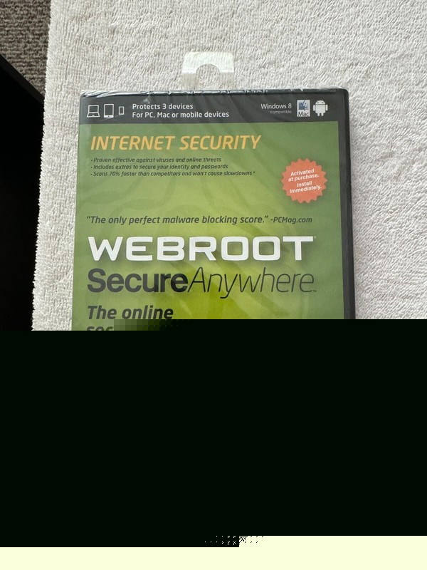Webroot Secure Anywhere Internet Security – Win XP/Vista/7/8/Mac OS 10.7