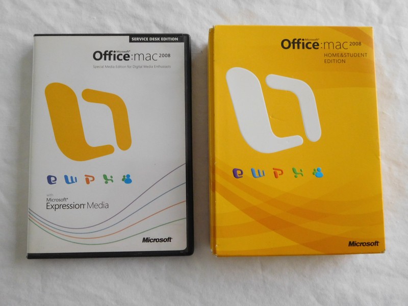 Microsoft Office Mac 2008 Home & Student Edition + Service Desk Expression Media