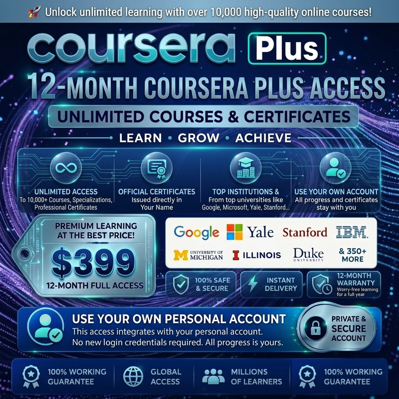 Coursera Plus – 12 month Premium Subscription