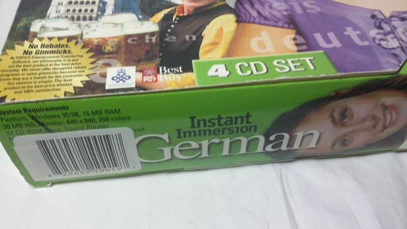 Instant Immersion German 4 CD-Rom Software Living Language Coursebook Dictionary gallery