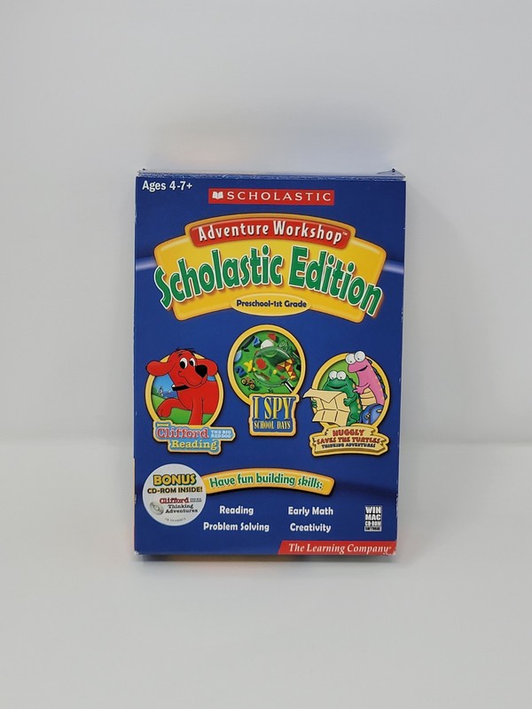 Adventure Workshop: Scholastic Edition Preschool-1st Grade 3 CD-ROM Sealed Games