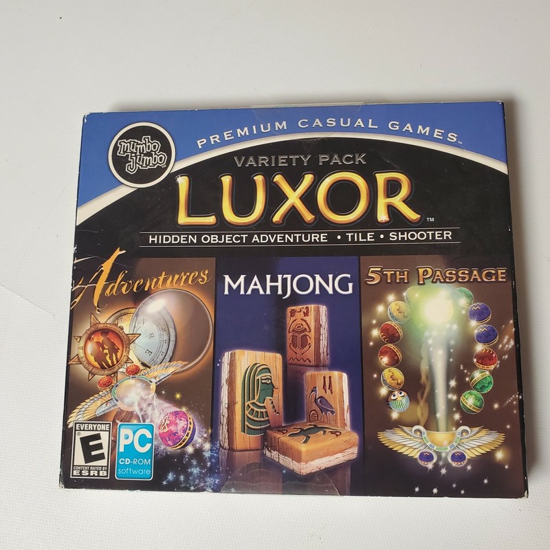 NEW LUXOR Variety Pack Adventures Mahjong 5th Passage CD Rom Video Game Shooter gallery