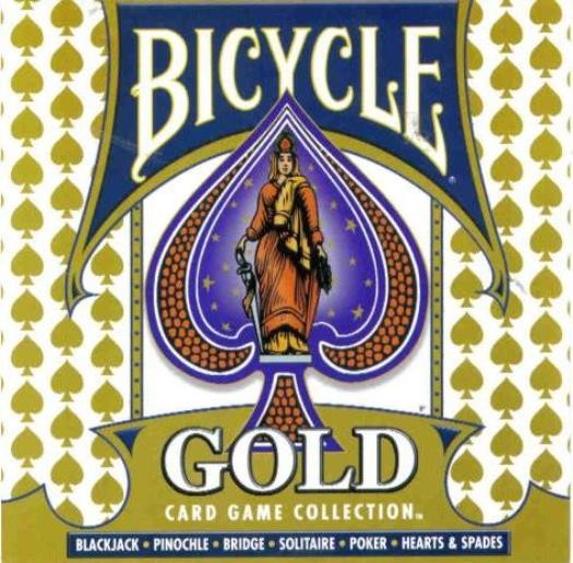 Bicycle Gold PC CD solitaire, poker, bridge, pinochle, blackjack, hearts games!