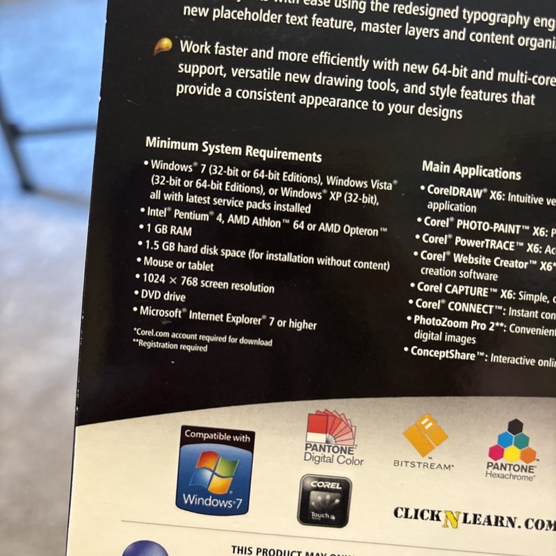 CorelDRAW Graphics Suite X6 DVD- Disc & Product Key - Upgrade gallery