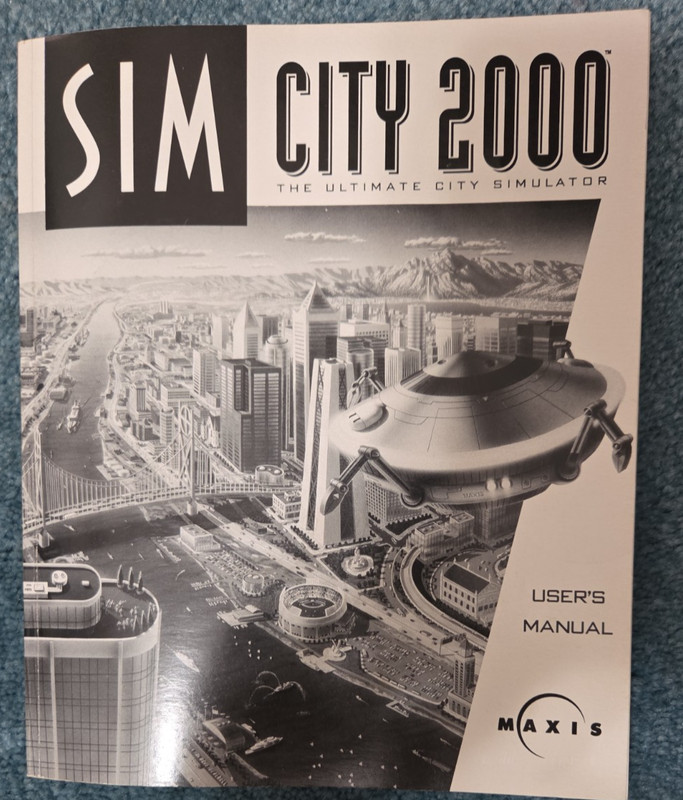 Sim City 2000 Big Box IBM Windows PC Game CD & 3.5" Floppy 1993 Software gallery