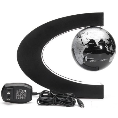Magnetic Levitation Floating Globe 3 inch with LED Lights C Shape World Map for gallery
