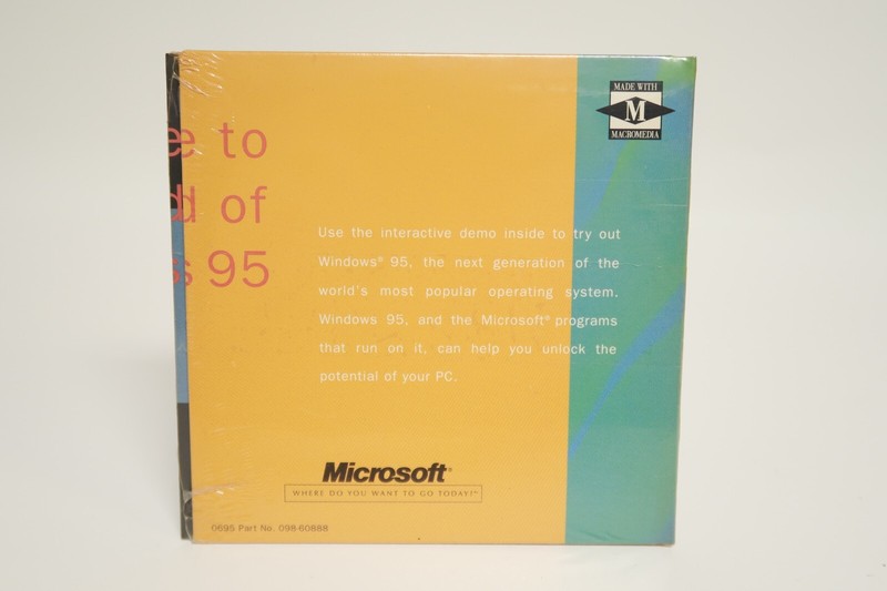 Microsoft Start Interactive Demo 1995 098-60888 PC Computer Program Software gallery