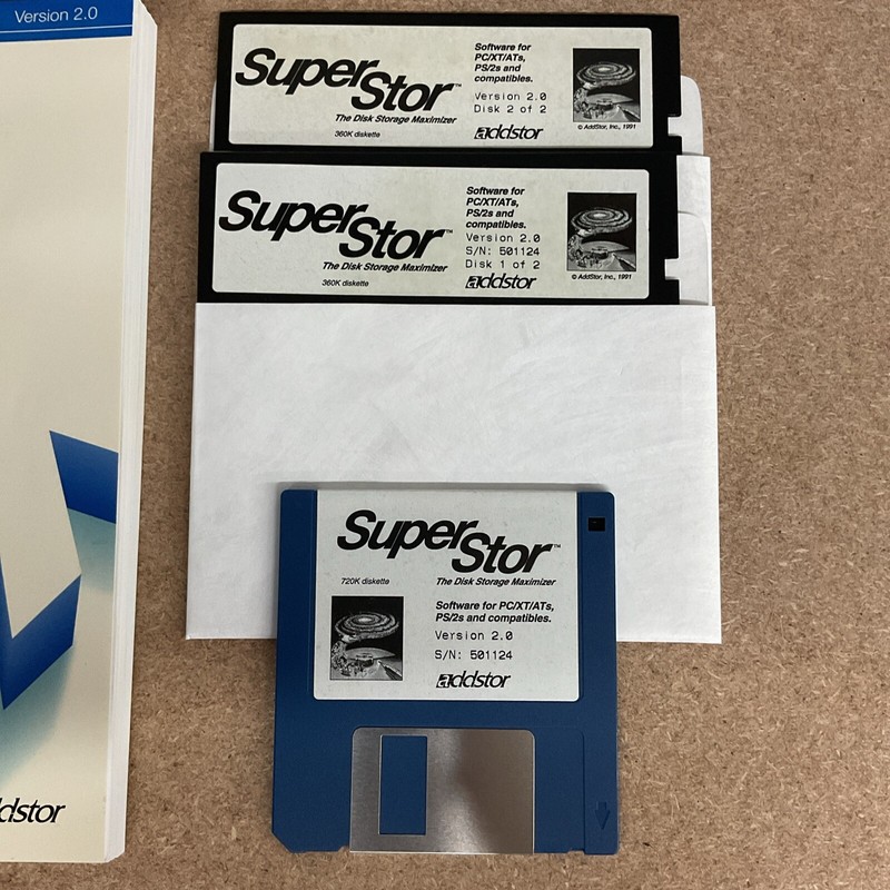 SuperStor Data Compression Software Big Box PC 1991 Addstor gallery