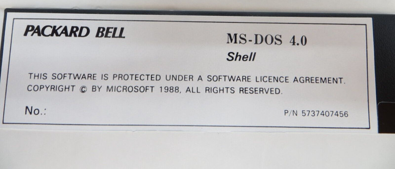 MS-DOS 4.0 5.25" Floppy Disks Packard Bell Computer Program Discs vintage gallery