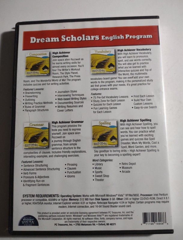 Dream Scholars English Program PC CD ROM Windows Brand New B451 gallery
