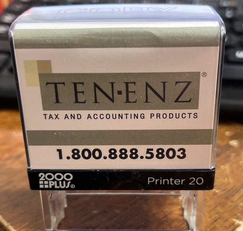 Tenenz Tax & Accounting Products 2000 Plus “COPY” Stamp With Open Box Red Ink gallery