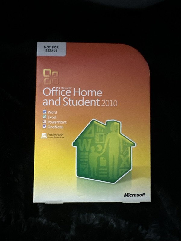 Microsoft Office 2010 Home and Student Family Pack Licensed For 3PCs=RETAIL BOX=