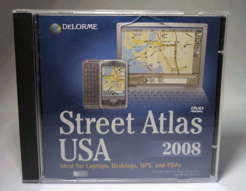 Delorme Street Atlas USA 2008 PC CD-ROM W/Key B581