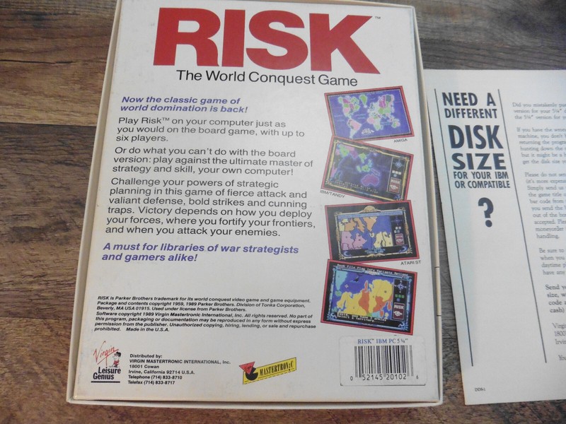 The Computer Edition of Risk World Conquest Game IBM PC Tandy 1000 NO DISCS gallery