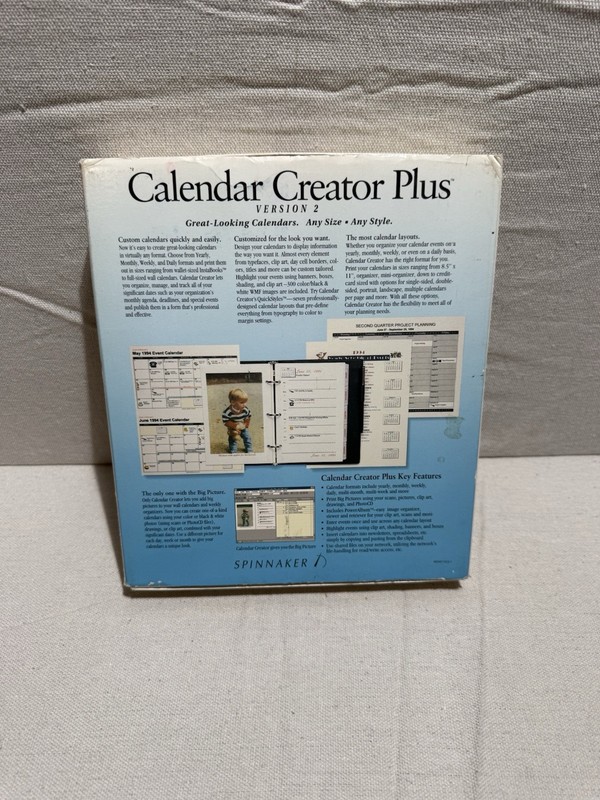 Calendar Creator Plus V2 Windows Vintage Software 3.5 Floppy Complete gallery