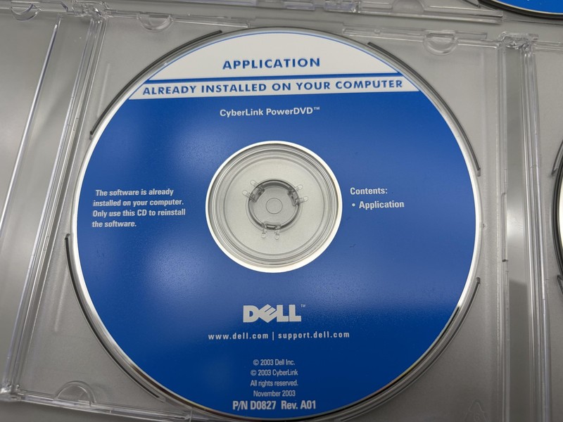 Vintage Dell Software CD Lot 5 PowerDVD Roxio PowerVault 1999-2003 Restore gallery