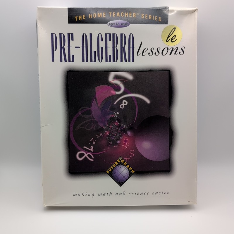 Vintage Pre-Algebra Lessons CD Mac Windows – The Home Teacher Series Homeschool