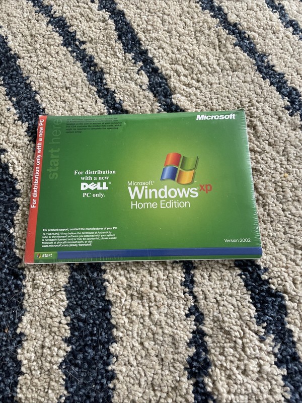 Windows XP Home Edition Sealed Genuine Product Key Inc CDROM Dell Factory Seal