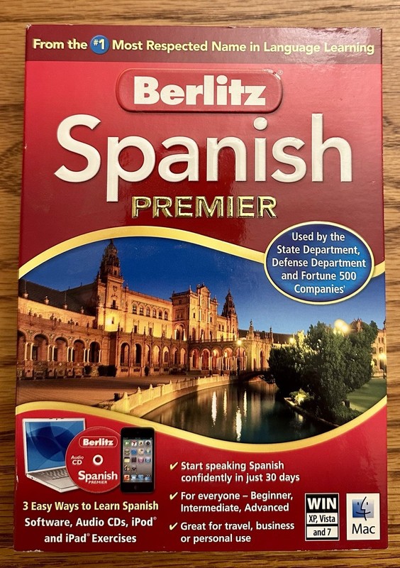 Berlitz Spanish Premier Language Course – NEW – Software, & Audio CDs
