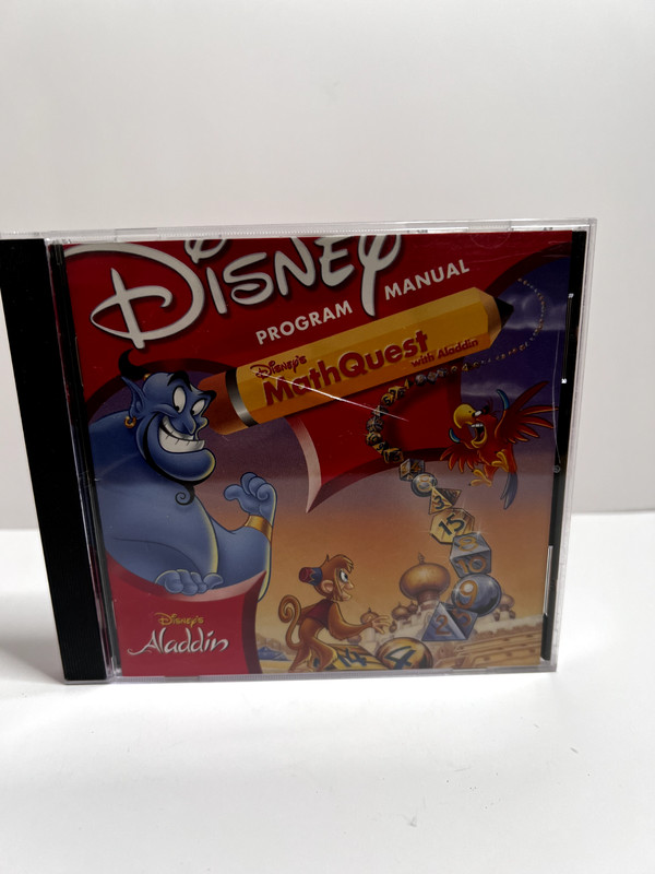 Disney Interactive Math Quest With Aladdin Windows & Mac CD-ROM Genie & Lago