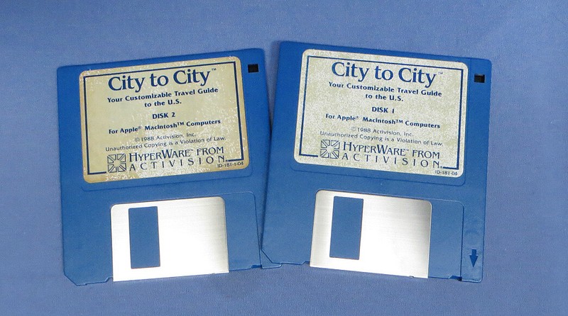 Vintage Activision Hyperware City to City US Travel Planning Guide Complete Box gallery