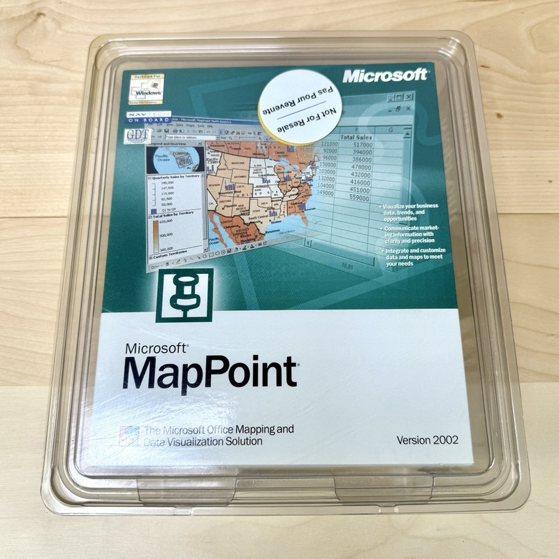 Microsoft MapPoint Version 2002 New Unopened Mapping & Data gallery