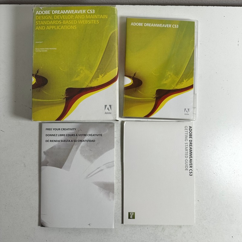 Adobe Dreamweaver CS3 Graphics Editing MAC OS Video and Audio Software DVD