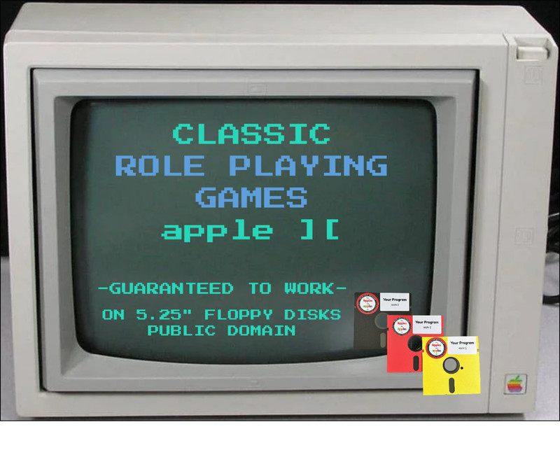 Apple II ROLE PLAYING Games on Floppy Disks: Retro Software Public Domain 🍎➕🍏
