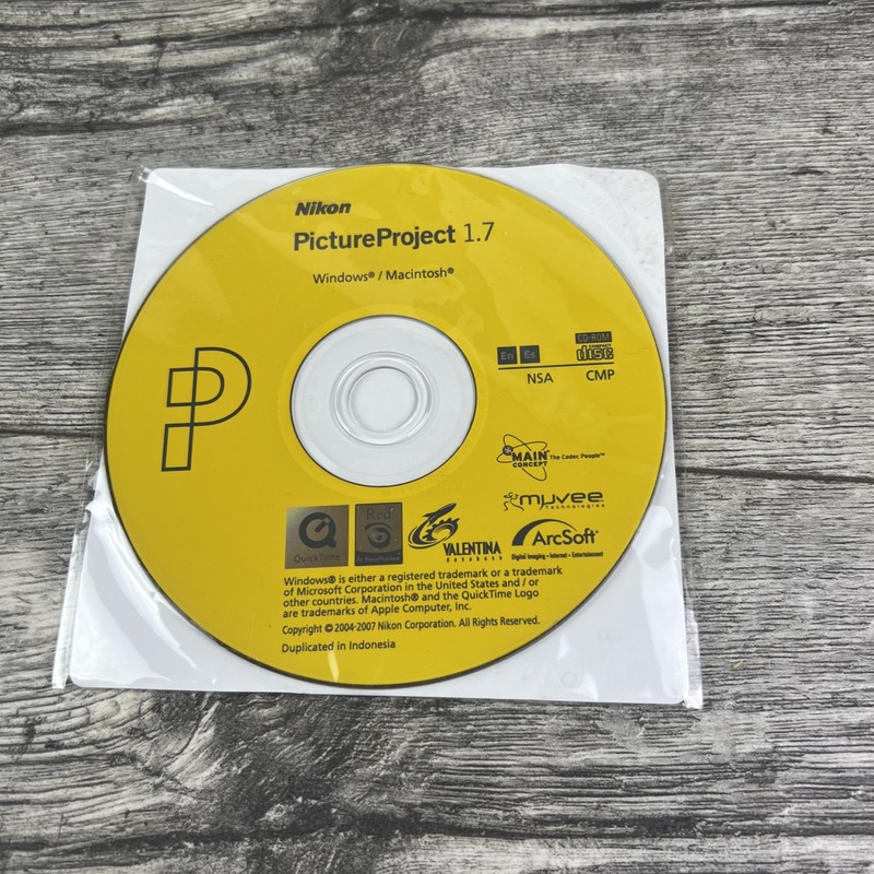 Nikon Picture Project 1.7 Windows & Mac CD-Rom & Reference Manual Disc – 2 Discs