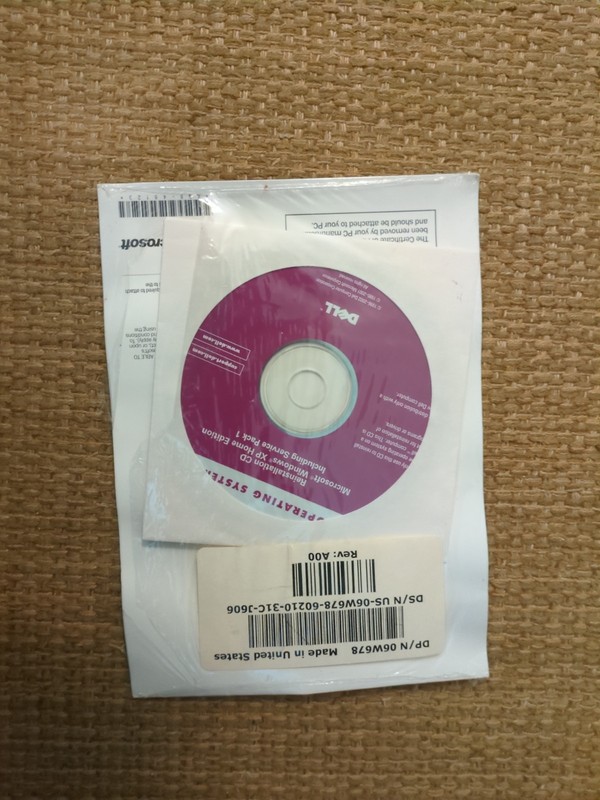 Microsoft Windows XP Home Edition with SP1 Reinstallation CD 2002 Dell NEW gallery