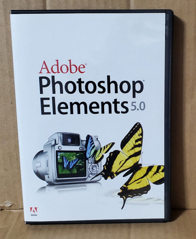 Adobe Photoshop Elements 5.0 PC Software w/ Serial Number