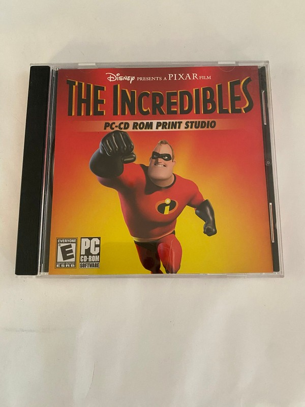 The Incredibles PC-CD ROM Print Studio – Disney Pixar Create Design PC VERY GOOD