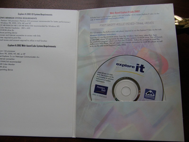 1439) Explore It Labs Web-Based 2002 Prentice Hall CD-ROM Computer Concepts gallery