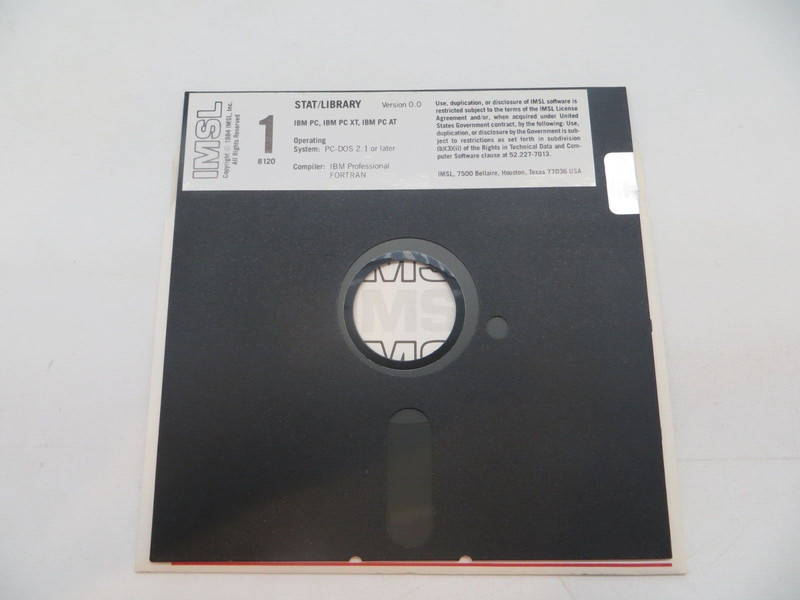 IMSL STAT/LIBRARY Version 0.0 5.25" Floppy Disks for IBM PC/XT/AT computers 1984 gallery