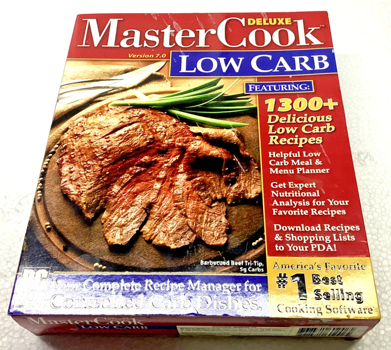 Master Cook Deluxe – PC CD-ROM – Kow Carb – Version 7.0