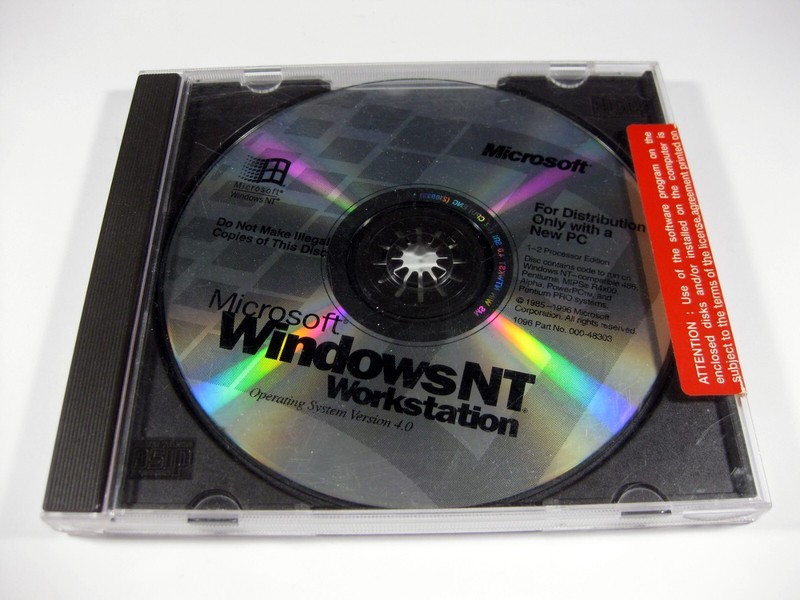 GENUINE MICROSOFT WINDOWS NT WORKSTATION 4.0 / CD CD-ROM / NO ACTIVATION KEY