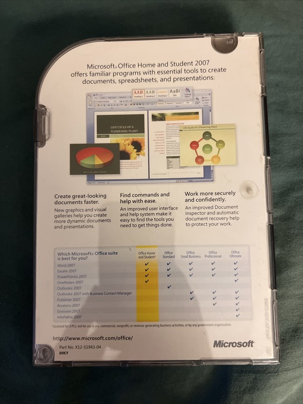 Microsoft Office Home and Student 2007 - 3 Home PC Licenses gallery