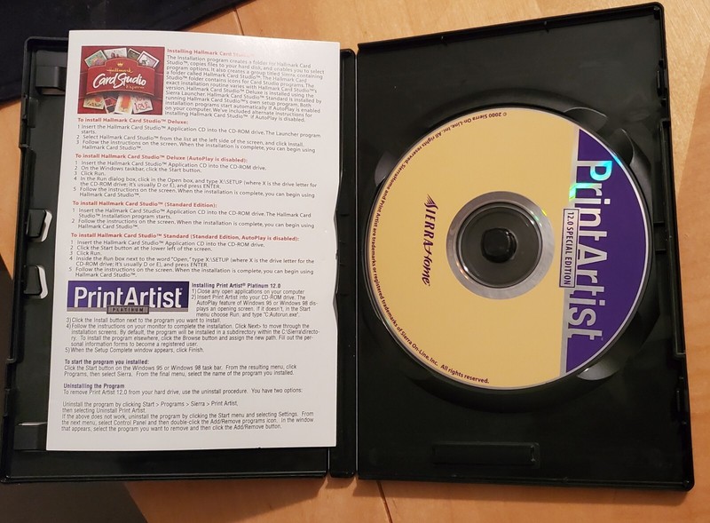 Sierra Home Hallmark Card Studio Express & Print Artist Platinum Software 2000 gallery