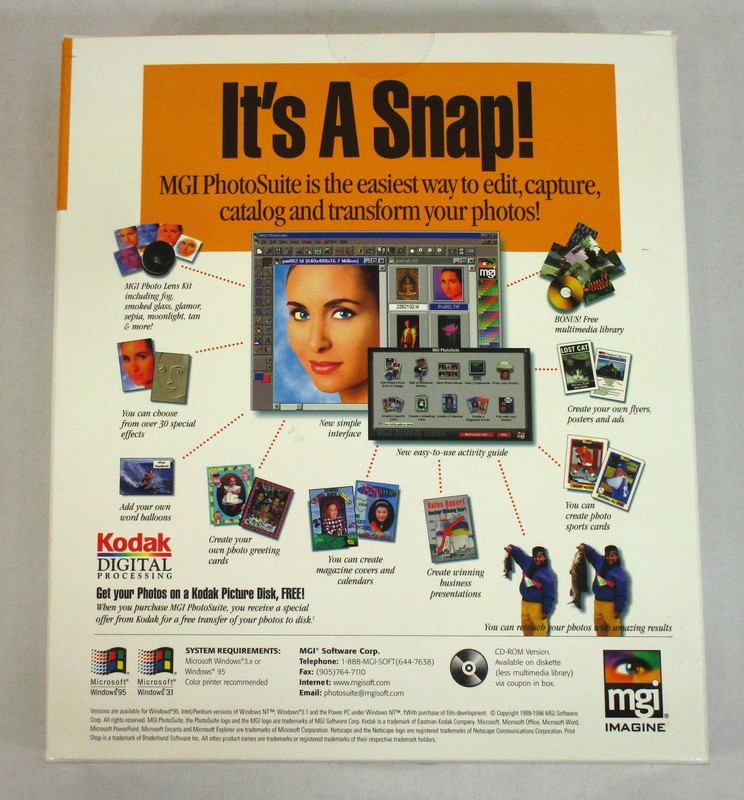 PhotoSuite Version 8.0 Computer Software PC CD-ROM MGI Big Box SEALED gallery