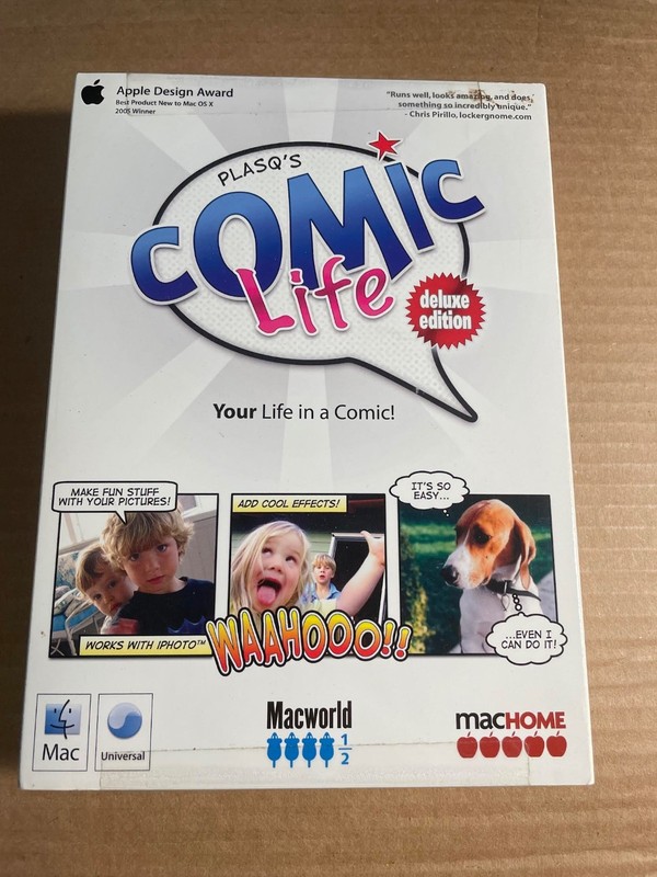 Plasq’s Comic Life Deluxe Edition for Mac (Universal) 2006 Sealed