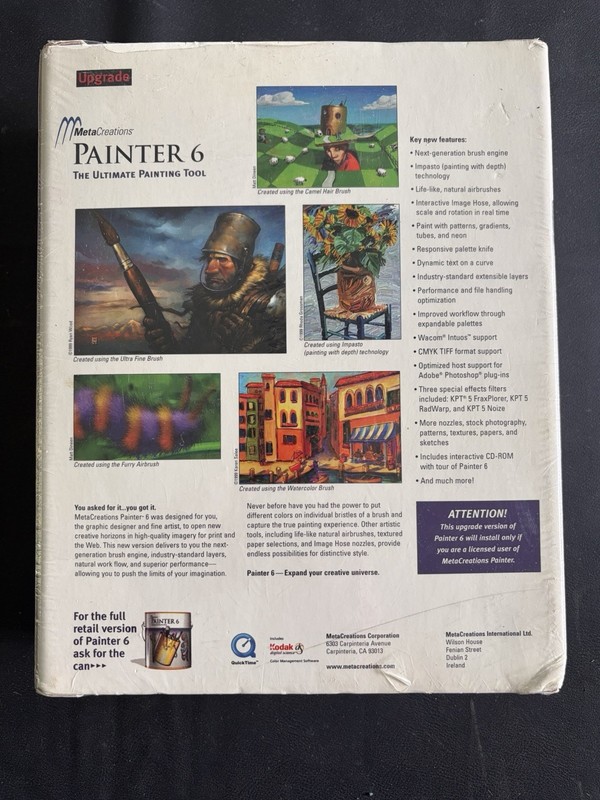 MetaCreations Painter 6 Upgrade Sealed PC Mac CD-ROM Vintage Art Software gallery