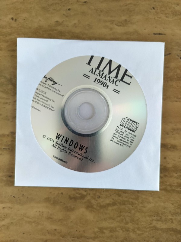 Time Almanac 1990s For Windows CD-ROM
