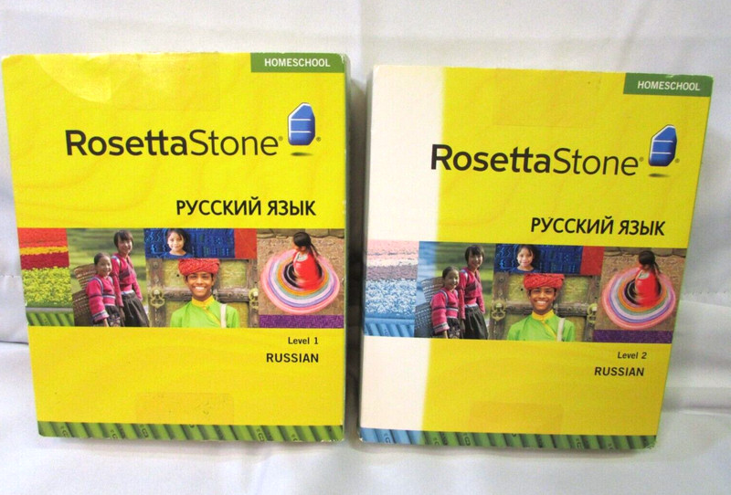 Rosetta Stone Russian Lessons Level 1 & 2 for Home School No Headphones