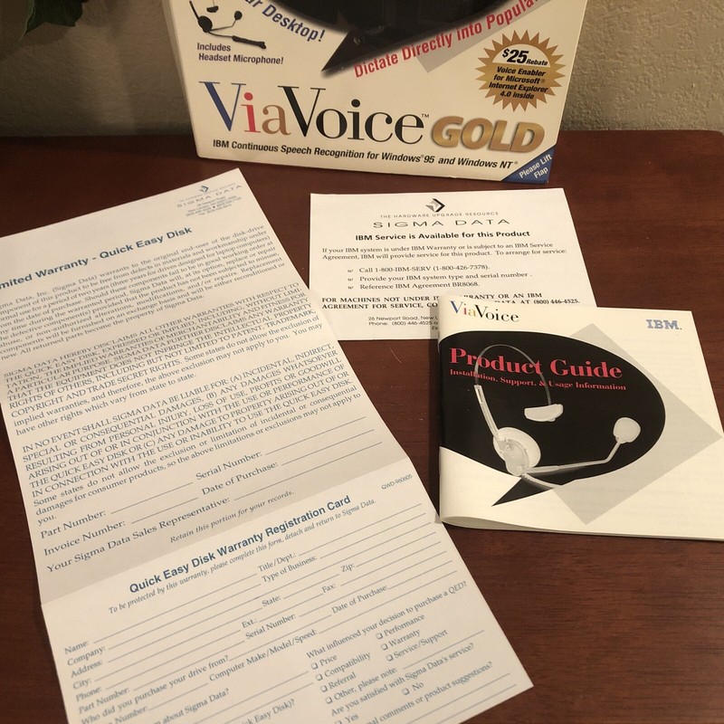 IBM ViaVoice Gold ~ Continuous Speech Recognition ~ Version 4.3 ~ VoiceType ~ CD gallery