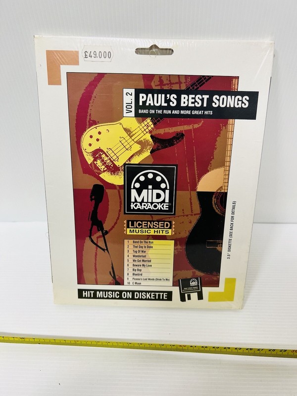 Paul ’S Best Songs Midi Karaoke Floppy Disk PC Software Sealed New