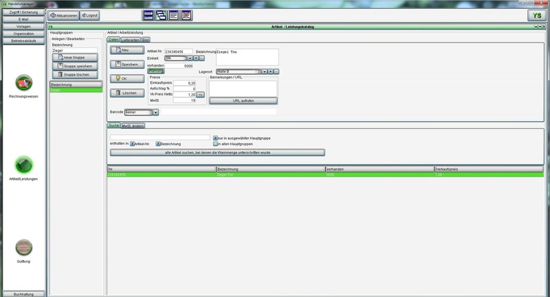 Invoice software, accounting, FIBU, software for dealers, service providers, craftsmen gallery