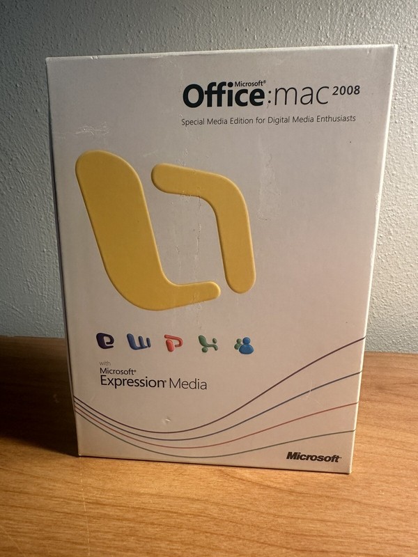 Microsoft Office For Apple Mac 2008 Full CD Version & Microsoft Expression Media
