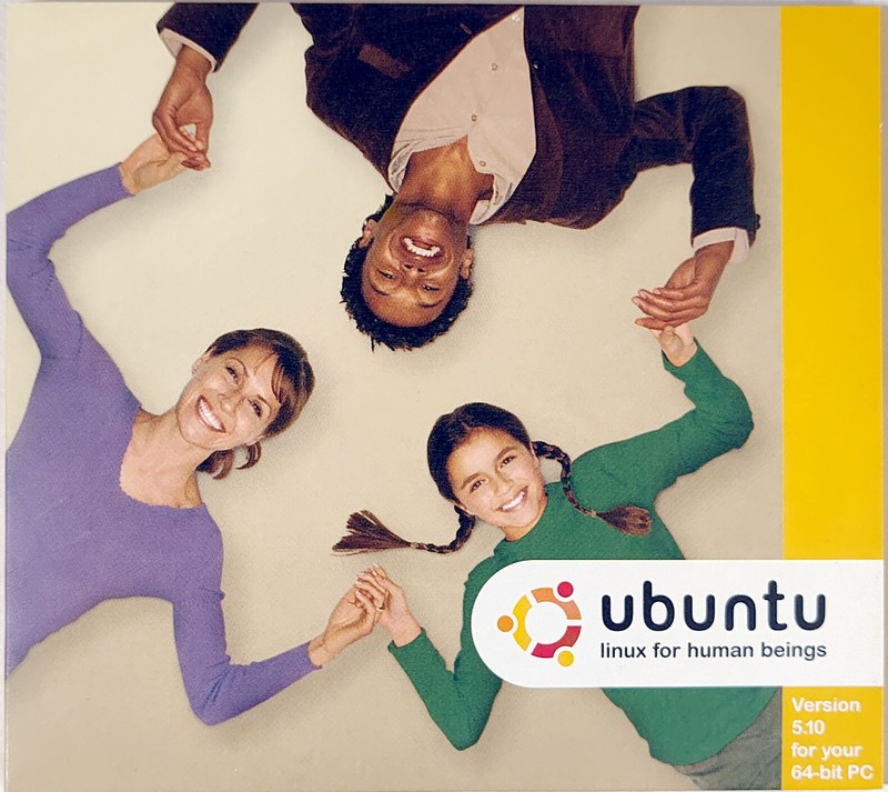 Vintage Ubuntu 5.10 64-bit for your PC install cd and live cd
