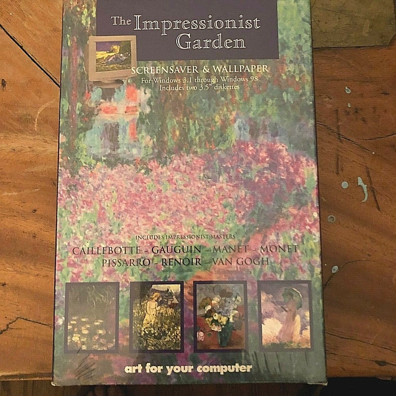 1998 Impressionist Garden Screensaver Wallpaper~3.5 Diskettes~Windows 98~SEALED